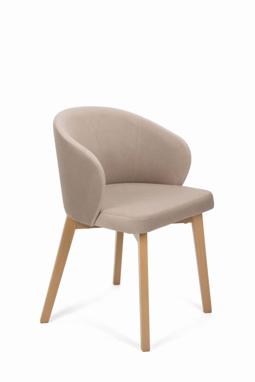 Krzesło Tapicerowane FLAVIO 5 dąb artisan tkanina 730 (Portland Taupe)