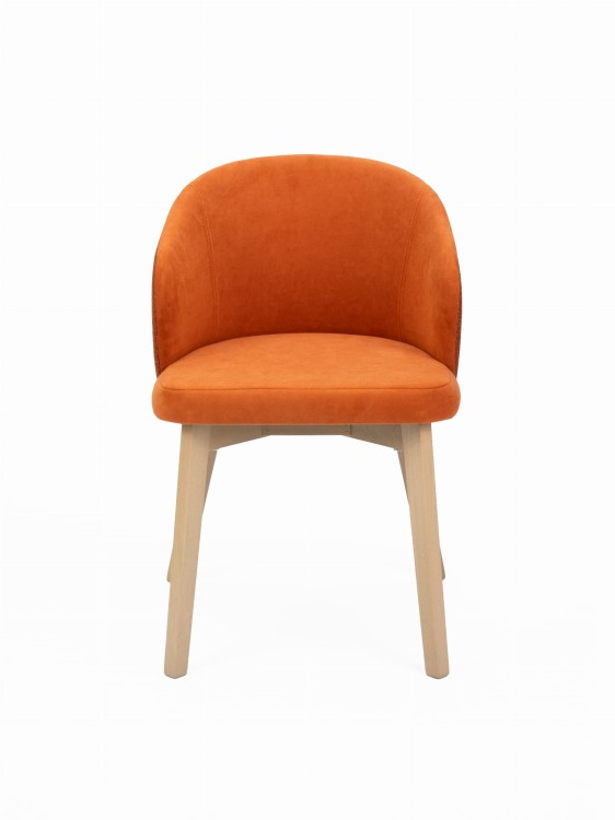 Krzesło Tapicerowane FLAVIO 5 dąb artisan tkanina 740 (Dream Velvet 202.42)+736 (Megan 357)