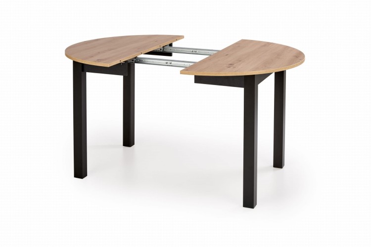 Stół okrągły rozkładany DĄB ARTISAN/CZARNY Klasa B