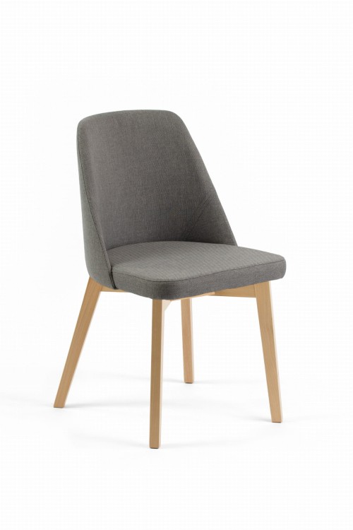 Krzesło tapicerowane Flavio 1 Buk naturalny tkanina Inari 91