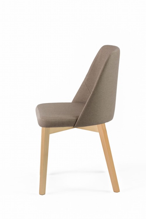 Krzesło tapicerowane Flavio 1 Buk naturalny  tkanina Etna 15