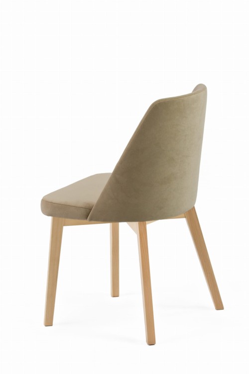 Krzesło tapicerowane Flavio 1 Buk naturalny  tkanina Dream 01