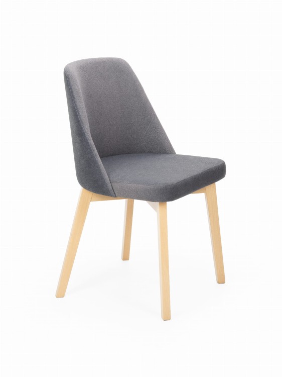 Krzesło tapicerowane Flavio 1 dąb artisantkanina 731 (Portland Black)