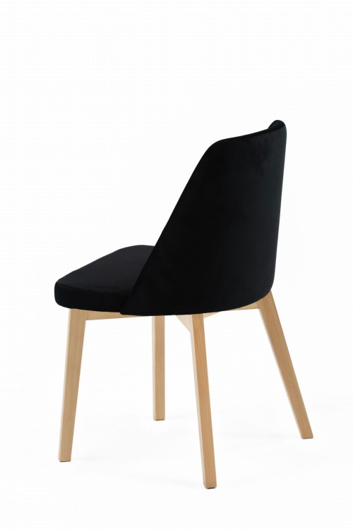 Krzesło tapicerowane Flavio 1 Buk naturalny  tkanina Magic Velvet 2219