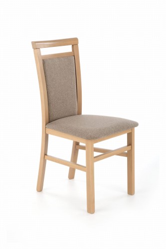 Krzesło Angelo 3 dąb artisan  tkanina  odcień brązu