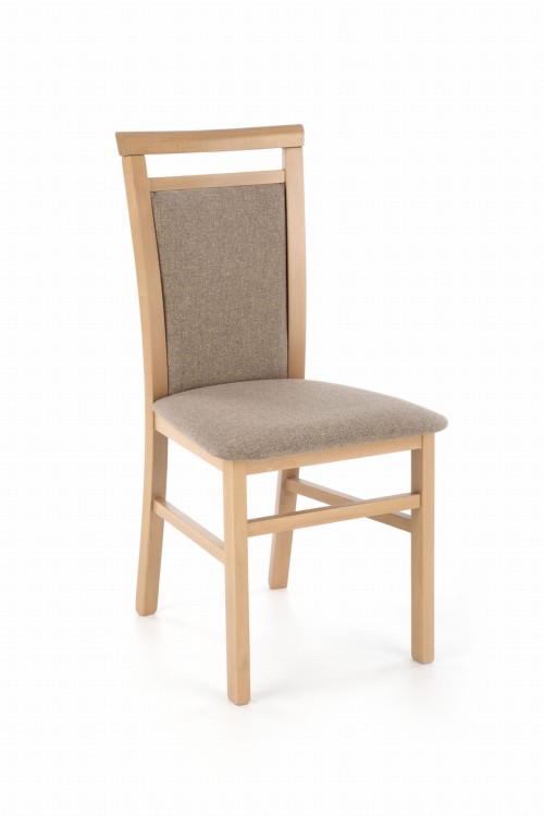 Krzesło Angelo 3 dąb artisan  tkanina  odcień brązu