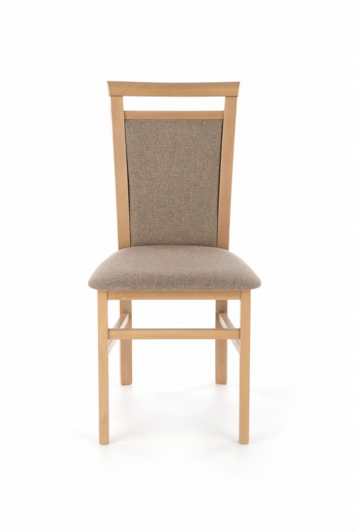 Krzesło Angelo 3 dąb artisan  tkanina  odcień brązu