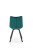 K332 krzesło nogi - czarne, siedzisko - turkusowy (1p=2szt)