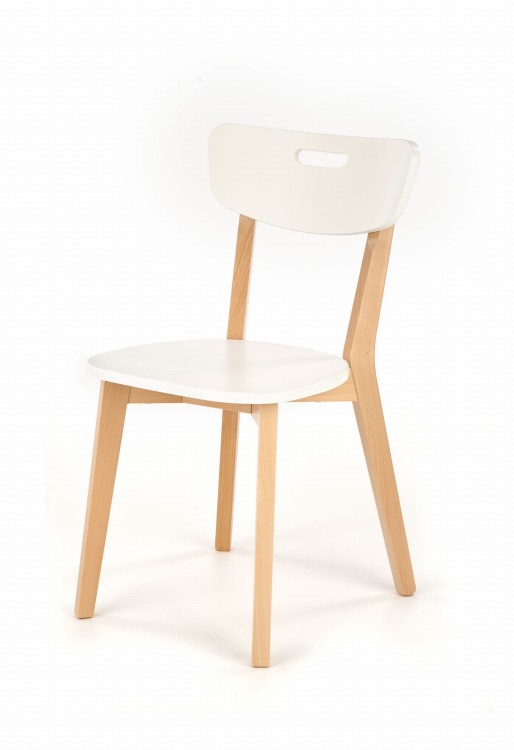 Krzesło NIKO dąb sonoma twarde białe (107)