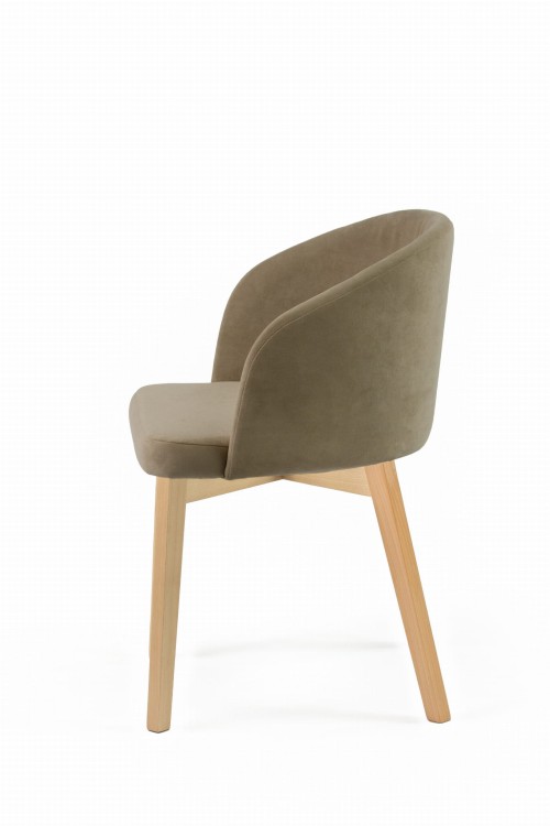 Krzesło tapicerowane Flavio 2  Buk naturalny tkanina Odcień beżu