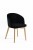 Krzesło tapicerowane Flavio 2  Buk naturalny tkanina czarna Velvet
