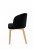 Krzesło tapicerowane Flavio 2  Buk naturalny tkanina czarna Velvet