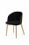 Krzesło tapicerowane Flavio 2  Buk naturalny tkanina czarna Velvet z nadrukiem