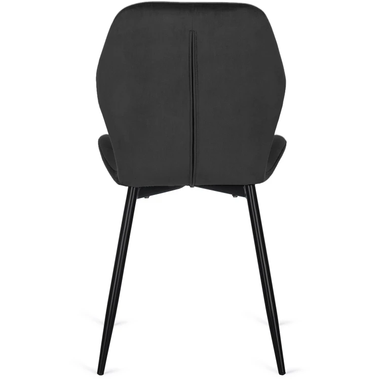 Krzesło LUCKY Czarne Welurowe