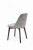 Flavio 1 krzesło tapicerowane szare nogi czarne