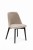 Flavio 1 krzesło tapicerowane beżowe nogi czarne
