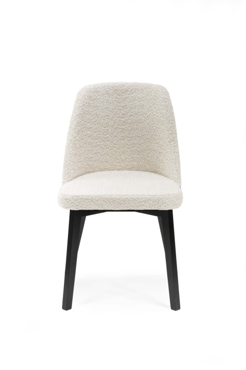 Flavio 1 krzesło tapicerowane piaskowe nogi czarne