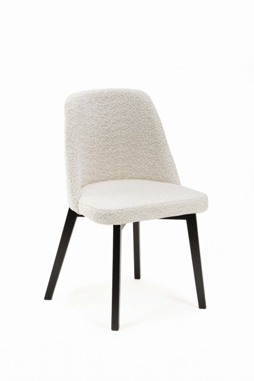Flavio 1 krzesło tapicerowane piaskowe nogi czarne
