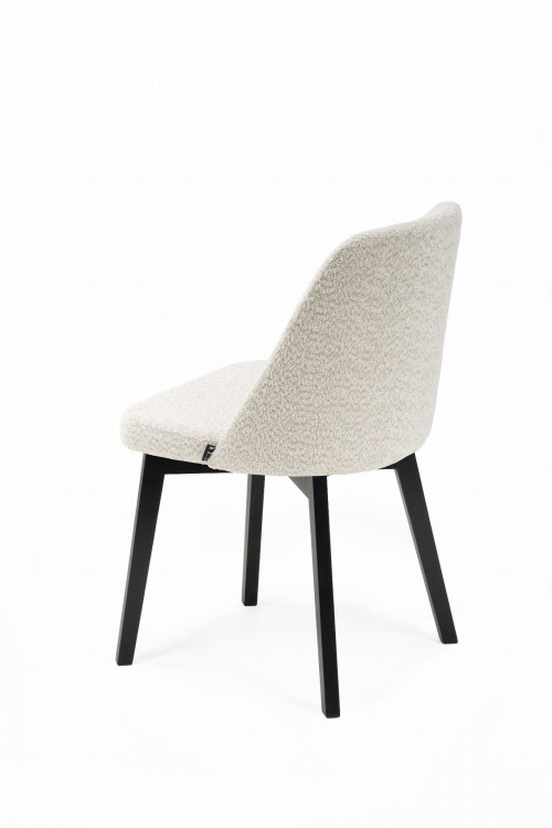 Flavio 1 krzesło tapicerowane piaskowe nogi czarne