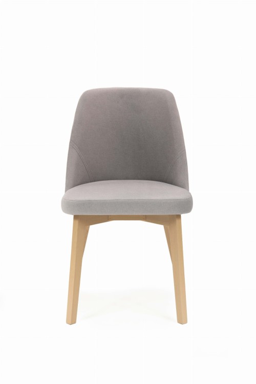 Flavio 1 krzesło tapicerowane szare nogi dąb artisan
