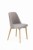 Flavio 1 krzesło tapicerowane szare nogi dąb artisan
