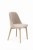 Flavio 1 krzesło tapicerowane beżowe nogi dąb sonoma