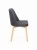 Flavio 1 krzesło tapicerowane ciemny szary nogi dąb sonoma