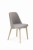 Flavio 1 krzesło tapicerowane szare nogi dąb sonoma