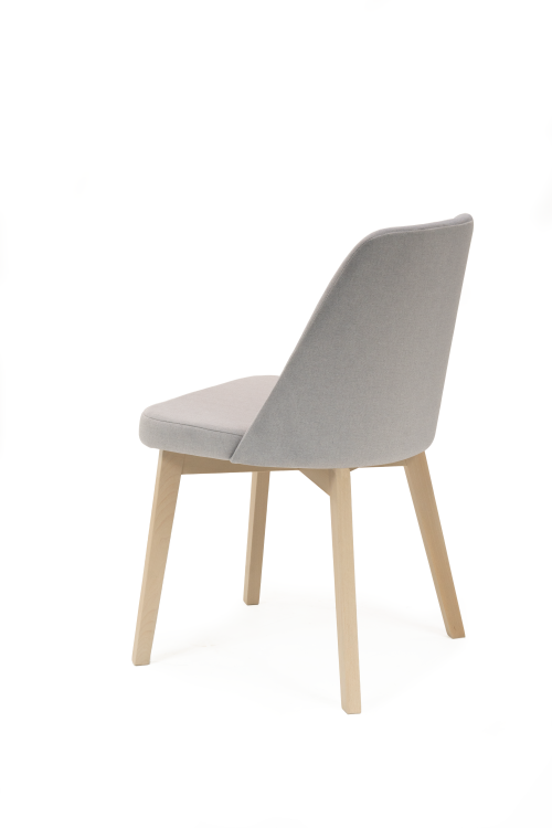 Flavio 1 krzesło tapicerowane szare nogi dąb sonoma