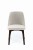 Flavio 1 krzesło tapicerowane szare nogi orzech