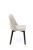 Flavio 1 krzesło tapicerowane szare nogi orzech