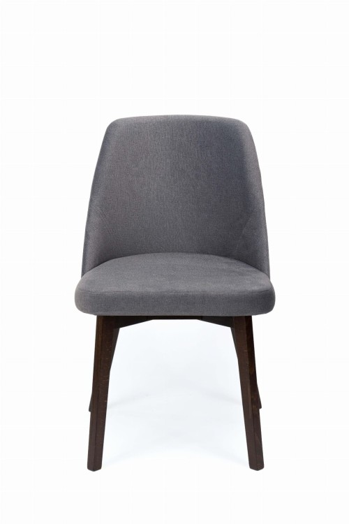 Flavio 1 krzesło tapicerowane grafitowe nogi orzech
