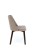 Flavio 1 krzesło tapicerowane beżowe nogi orzech