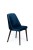 Flavio 1 krzesło tapicerowane granatowe nogi orzech