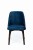 Flavio 1 krzesło tapicerowane granatowe nogi orzech