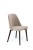 Flavio 1 krzesło tapicerowane beżowe nogi orzech