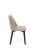 Flavio 1 krzesło tapicerowane beżowe nogi orzech