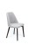 Flavio 1 krzesło tapicerowane jasny szary nogi orzech