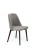 Flavio 1 krzesło tapicerowane szare nogi orzech