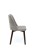 Flavio 1 krzesło tapicerowane szare nogi orzech