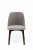 Flavio 1 krzesło tapicerowane szare nogi orzech