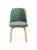 Flavio 1 krzesło tapicerowane zieleń nogi dąb sonoma
