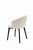 Flavio 5 krzesło tapicerowane piaskowe nogi czarne