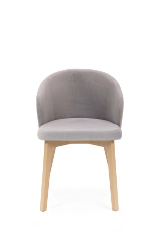 Flavio 5 krzesło tapicerowane beżowe nogi dąb artisan