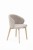 Flavio 5 krzesło tapicerowane beżowe nogi dąb sonoma