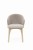 Flavio 5 krzesło tapicerowane beżowe nogi dąb sonoma