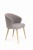 Mirek 5 krzesło tapicerowane szare nogi dąb artisan