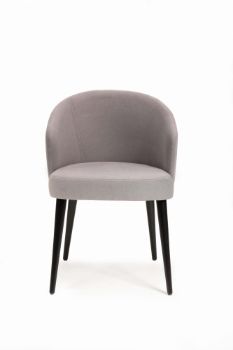 Mirek 5 krzesło tapicerowane szare nogi czarne