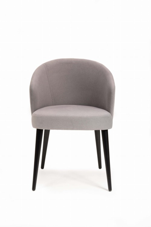 Mirek 5 krzesło tapicerowane szare nogi czarne