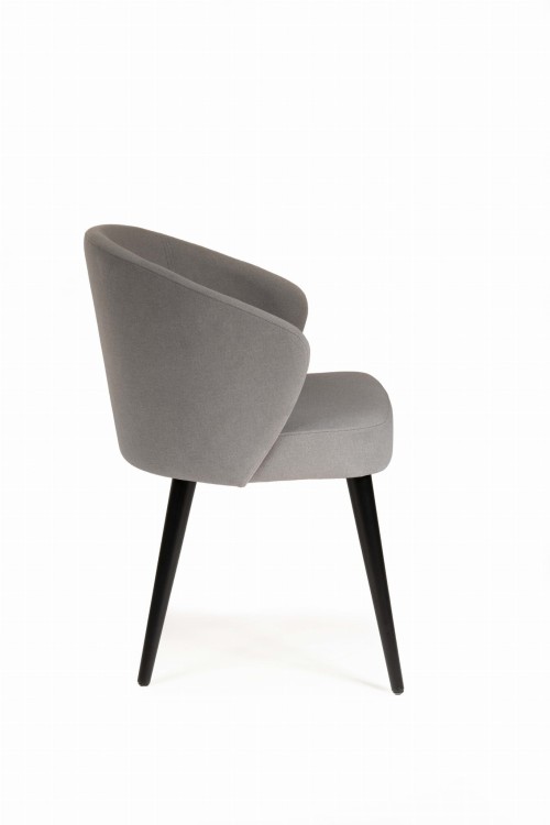 Mirek 5 krzesło tapicerowane szare nogi czarne